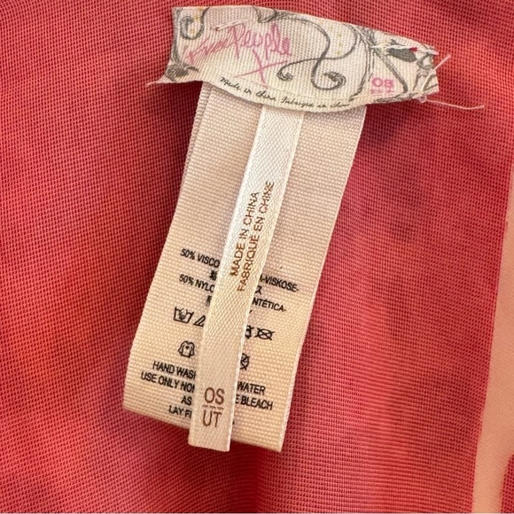 Free People Shawl, Coat, Tassel, Red/Cream, One Size - Picture 7 of 8